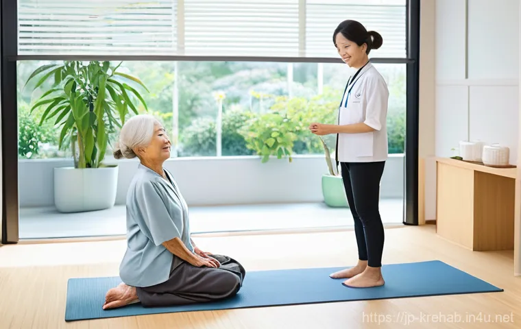 한방재활치료사로서 성장하기 위한 독서 목록 - **Prompt 1: "A compassionate female rehabilitation therapist, in her late 30s, is gently guiding an ...