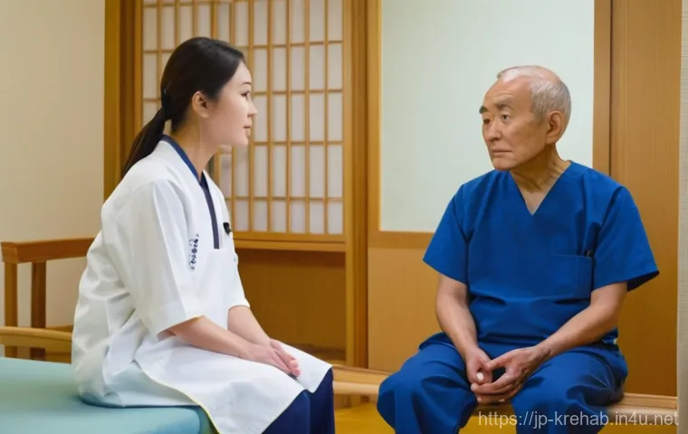 한방재활치료사가 마주하는 윤리적 고민 - Prompt for "Patient's Wishes vs. Family's Wishes"**

"A compassionate East Asian female rehabilitati...